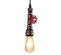 KAWELL Industriale Vintage Luce Pendente Retro Lampada a Sospensione a Tubo D'acqua Creativo Plafoniera Lampadario Art Deco Ferro E27 60W Max Cafe Bar Ristorante Cucina
