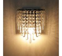 KAWELL Moderno Applique da Parete In Cristallo K9 Interno LED Lampada da Parete Cristallo Lampada da Muro Base E14 per Camera da Letto Soggiorno Corridoio Scale Camera delle Ragazze Sala da Pranzo
