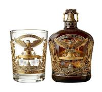 Kawiithn Bottiglia Whiskey Vuota | America 250° Anniversario Decanter per Alcol | Bicchiere Patriottico per Bourbon,per Padri Collezionisti Animatori Feste Home Bar Vetrina Sala da Pranzo e Hotel