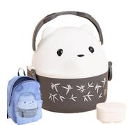 Kawiithn Contenitore per il pranzo a microonde - Contenitore per il pranzo termico Lovely Bear - per a tenuta stagna Borsa termica per resistente all'acqua con manico