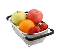 Kawiithn Scolapasta sopra Lavello,Setaccio in Acciaio a Maglia Fine | Cestello scolalavello per cucina - per Riso Frutta Verdura Pasta Alimenti Freschi Bacche Scatolame Cucina Casa Camper