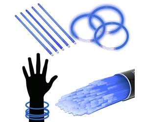 KAWIN Shopping on line 400 Braccialetti Luminosi Starlight Fluorescenti Monocolore BLU