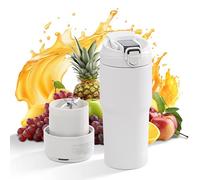 Kawu Frullatore portatile, frullatore personale interno in acciaio inossidabile 316 con lame 10Ps 304, frullatori per frullati, ricaricabile tramite USB, senza BPA, per uso alimentare, a tenuta stagna