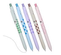 Kaxenig Penne A Gel Nere | 5 Penne Gel Nero Punta Fine | Stilografica 0.5mm Con Impugnatura Ergonomica Per Appunti, Disegno, Firma, Scrapbooking E Journaling