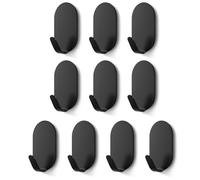KAXIMON Confezione da 10 ganci autoadesivi da parete, senza chiodi, ganci da parete resistenti per bagno, cucina, ufficio, lavandino, frigorifero