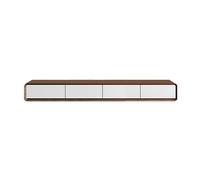 KAXLDHH Mobile TV Con Ante A Ribalta E Cassetti, Mobile Porta TV In Legno A Parete, Console Multimediale Rettangolare Per Lettore DVD, Decoder, Console Per Videogiochi(White Brown,240x24x20cm)