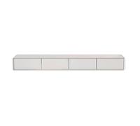 KAXLDHH Mobile TV Con Ante A Ribalta E Cassetti, Mobile Porta TV In Legno A Parete, Console Multimediale Rettangolare Per Lettore DVD, Decoder, Console Per Videogiochi(White,200x24x30cm)