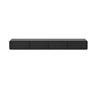 KAXLDHH Mobile TV Con Ante A Ribalta E Cassetti, Mobile Porta TV In Legno A Parete, Console Multimediale Rettangolare Per Lettore DVD, Decoder, Console Per Videogiochi(Black,160x24x20cm)