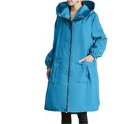 kaxnheye Cappotti da donna Impermeabile e antivento Uso Cappotto Full Zip Tasche Cardigan Casual Allentato Comodo Cardigan Elegante Facile Cura Giacche Plus Size Giacche Tinta Unita Abiti da Lavoro