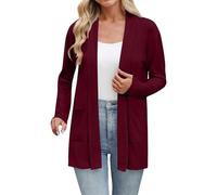kaxnheye Cardigan a maniche lunghe da donna Cardigan in tinta unita Sottile Estate Aperto Frontale Cappotti con nappe Cappotti Accoglienti Giacche eleganti Giacche leggere traspiranti Camminate
