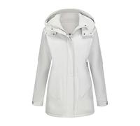kaxnheye Piumino da donna in tinta unita cappotti di media lunghezza antivento e impermeabile con tasche comodi cappotti larghi aperti sul davanti comodi cardigan eleganti cardigan con cerniera