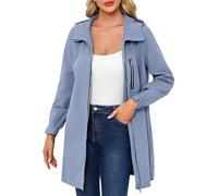 kaxnheye Piumino da donna tinta unita casual cappotti larghi antivento e impermeabile piumino con tasche con cerniera completa cappotti comodi eleganti cardigan aderenti eleganti eleganti cardigan