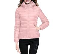 kaxnheye Piumino invernale da donna con colletto alla coreana imbottito piumino leggero casual capispalla per le signore impermeabile ripiegabile piumini con cerniera cappotti da esterno slim fit