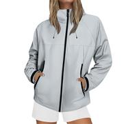 kaxnheye Piumino per le donne antivento e impermeabile piumino tinta unita casual cappotti larghi tasche con cerniera completa cappotti comodi eleganti cardigan aderenti eleganti eleganti cardigan