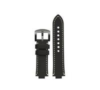 KAXSFE 24x12mm Convesso Compatibile con ORIS AQUIS Vintage Cinturino for Orologio in Vera Pelle di Vacchetta 733 7730 7740 Cinturino for Orologio da Uomo Marrone Blu Cinturini da Polso(Black rice line