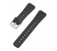 KAXSFE Cinturino compatibile con Casio CA-53W CA-61W FT-100W W-520U W-720G F-105 F-91W Uomo Donna Cinturino for orologio in resina convessa in silicone Bracciale 18mm 20mm(Black 01)