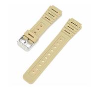KAXSFE Cinturino compatibile con Casio CA-53W CA-61W FT-100W W-520U W-720G F-105 F-91W Uomo Donna Cinturino for orologio in resina convessa in silicone Bracciale 18mm 20mm(Khaki 01)