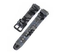 KAXSFE Cinturino compatibile con Casio G-Shock AQ-S810W AE-1000W AE-1200/1300 SGW-300 W-215 F-108 Camouflage Silicone Watch Band Accessori 18mm(Grey black)