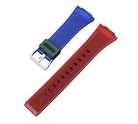 KAXSFE Cinturino for orologio compatibile con Casio G-SHOCK GM-110 GA-100/110/120 GA-700 GD-100 GAL-100 GW-8900 Bracciale da polso sportivo in gomma siliconica da uomo(Red blue01)