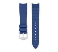 KAXSFE Cinturino for orologio con estremità curva compatibile con Omega X Swatch MoonSwatch compatibile con Snoopy 20mm 22mm cinturino universale in gomma siliconica for immersioni sportive(Blue,20mm)