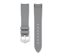 KAXSFE Cinturino for orologio con estremità curva compatibile con Omega X Swatch MoonSwatch compatibile con Snoopy 20mm 22mm cinturino universale in gomma siliconica for immersioni sportive(Grey,22mm)