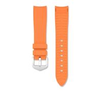 KAXSFE Cinturino for orologio con estremità curva compatibile con Omega X Swatch MoonSwatch compatibile con Snoopy 20mm 22mm cinturino universale in gomma siliconica for immersioni sportive(Orange,22m
