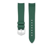 KAXSFE Cinturino for orologio con estremità curva compatibile con Omega X Swatch MoonSwatch compatibile con Snoopy 20mm 22mm cinturino universale in gomma siliconica for immersioni sportive(Green,22mm