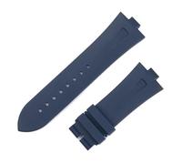 KAXSFE Cinturino for orologio in gomma fluorescente FKM da 25x8,5 mm for cinturino Vacheron Constantin Overseas, polso nero blu arancione, accessori Pin Connect(Blue,Gold Buckle)