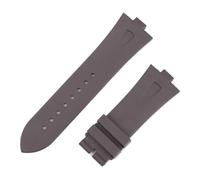 KAXSFE Cinturino for orologio in gomma fluorescente FKM da 25x8,5 mm for cinturino Vacheron Constantin Overseas, polso nero blu arancione, accessori Pin Connect(Brown,Gold Buckle)