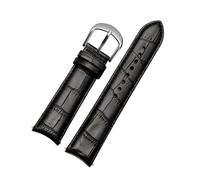 KAXSFE Cinturino for orologio in vera pelle con estremità curva 20 mm 21 mm 22 mm compatibile con Longines compatibile con Tissot compatibile con Citizen Tudor Arc Mouth CASIO cinturino for orologio d