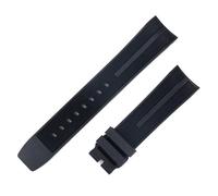 KAXSFE Cinturino in gomma nera da 22 mm compatibile con Tag Strap Heuer Concept F1 Series, cinturino nero FORMULA, accessori for cinturini polso(22-20MM_SILVER PIN BUCKLE)