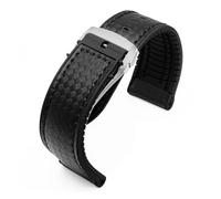 KAXSFE Cinturino in gomma siliconica compatibile con il cinturino Tissot 1853 Tengzhi T-Touch(Black-Silver-B,21mm)
