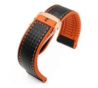 KAXSFE Cinturino in gomma siliconica compatibile con il cinturino Tissot 1853 Tengzhi T-Touch(Black orange-rose-B,20mm)