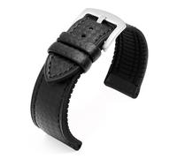 KAXSFE Cinturino in gomma siliconica compatibile con il cinturino Tissot 1853 Tengzhi T-Touch(Black black-Silver,19mm)