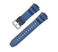 KAXSFE Cinturino in resina compatibile con Casio MCW-100H/110H/W-S220/HDD-S100 WV-200/AE-2000/2100 TPU Silicone Sport impermeabile cinturino da polso(Royal blue)