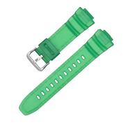 KAXSFE Cinturino in resina compatibile con Casio MCW-100H/110H/W-S220/HDD-S100 WV-200/AE-2000/2100 TPU Silicone Sport impermeabile cinturino da polso(Green)