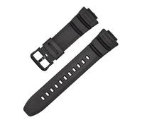 KAXSFE Cinturino in resina compatibile con Casio MCW-100H/110H/W-S220/HDD-S100 WV-200/AE-2000/2100 TPU Silicone Sport impermeabile cinturino da polso(Black B)