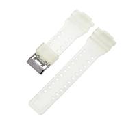 KAXSFE Cinturino in silicone da 16 mm compatibile con Casio G-Shock GA-100/110/120/140/200/400/700 GD-100/110/120 G-8900 GLS-100 cinturino for orologio da uomo nero oro(Half Transparent)