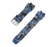 KAXSFE Cinturino mimetico compatibile con Casio G-Shock G-9200 GW-9200 9101 9102 9110 9125 cinturino sportivo impermeabile in resina e gomma da uomo(Camo Dark blue)
