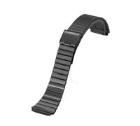 KAXSFE Cinturino universale in acciaio inossidabile compatibile con Casio A158W/A168/A169/B650/F-91W cinturino piccolo in metallo da 20 mm bracciale vintage(Black)