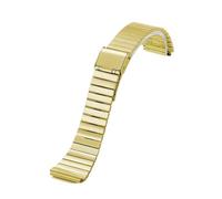 KAXSFE Cinturino universale in acciaio inossidabile compatibile con Casio A158W/A168/A169/B650/F-91W cinturino piccolo in metallo da 20 mm bracciale vintage(Gold)