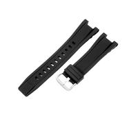 KAXSFE Compatibile con cinturino in silicone resistente Casio nero GST-W110/S130/B100/100g/W400, cinturini sportivi impermeabili for esterni(Black-Steel-K5)