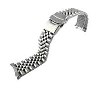 KAXSFE Compatibile con Seiko Skx Jubilee Bracciale in acciaio inossidabile Cinturino sportivo da uomo Srpd Skx007/Skx009 SRPD63K1 Cinturino da polso con estremità curva(Type 1)