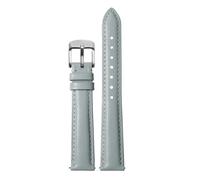 KAXSFE Compatibile con Swarovski DW Tissot Casio Watchband Donna Vera pelle Cinturino for orologio a sgancio rapido 12mm 14mm 15mm 16mm 18 Bracciale da donna(Gray Silver,20mm)