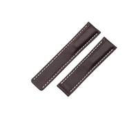 KAXSFE Compatible With Breitling Watch Strap Compatible With NAVITIMER WORLD Avenger Superocean 22mm 24mm Men Bracelet(Brown,22MM_ROSEGOLD BUCKLE)