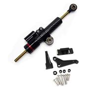 KAXSFE Motorcycle Adjustable Steering Damper Stabilizer Complete Steering Mounting Bracket Compatible With Street Triple 765 S 765S STREET TRIPLE(Dark Grey)
