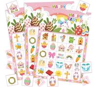 Kaxulvoblig Set Giochi Bingo Pasquale per 24 Giocatori,38 Pezzi Arte Giochi Bingo Pasquali Gadget Compleanno