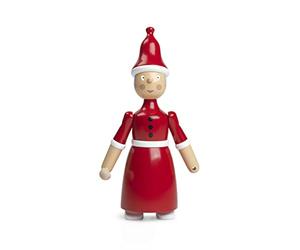 Kay Bojesen Figure di Babbo Natale 19,5 cm in Legno Design Originale, Rosso