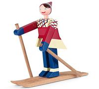 Kay Bojesen figure di sciatori Datti 15,5 cm figure in legno design originale, multi