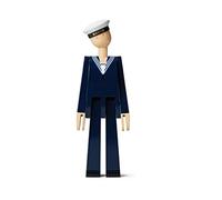 Kay Bojesen Figure Marine 20,5 cm in legno, design originale, blu